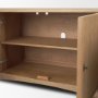 71716 - Carrington 82" 4 Door Closed Sideboard | Brown Oak Wood w/ Brass Hardware