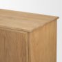 71716 - Carrington 82" 4 Door Closed Sideboard | Brown Oak Wood w/ Brass Hardware