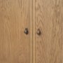 71716 - Carrington 82" 4 Door Closed Sideboard | Brown Oak Wood w/ Brass Hardware
