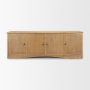 71716 - Carrington 82" 4 Door Closed Sideboard | Brown Oak Wood w/ Brass Hardware