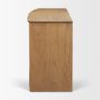 71716 - Carrington 82" 4 Door Closed Sideboard | Brown Oak Wood w/ Brass Hardware