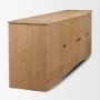 71716 - Carrington 82" 4 Door Closed Sideboard | Brown Oak Wood w/ Brass Hardware