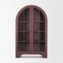 71712 - Rousseau Arched Curio Cabinet w/ Glass Doors | Burgundy Metal