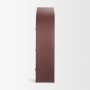 71712 - Rousseau Arched Curio Cabinet w/ Glass Doors | Burgundy Metal