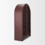 71712 - Rousseau Arched Curio Cabinet w/ Glass Doors | Burgundy Metal
