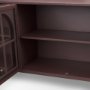 71713 - Rousseau 4 Door Closed Sideboard | Arched Glass | Burgundy Metal