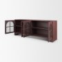 71713 - Rousseau 4 Door Closed Sideboard | Arched Glass | Burgundy Metal