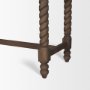 71723-AB - Cromwell Spiral Turned Display Cabinet | Mid-Brown Wood