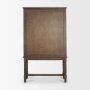 71723-AB - Cromwell Spiral Turned Display Cabinet | Mid-Brown Wood
