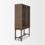 71723-AB - Cromwell Spiral Turned Display Cabinet | Mid-Brown Wood