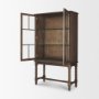 71723-AB - Cromwell Spiral Turned Display Cabinet | Mid-Brown Wood