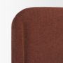 71739-ABC - Solene Upholstered King Bed w/ Footbed | Curved Headboard | Burgundy Fabric