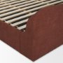 71739-ABC - Solene Upholstered King Bed w/ Footbed | Curved Headboard | Burgundy Fabric