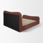 71739-ABC - Solene Upholstered King Bed w/ Footbed | Curved Headboard | Burgundy Fabric