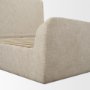 71740-ABC - Solene Upholstered King Bed w/ Footbed | Curved Headboard | Oatmeal Fabric