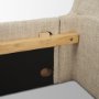 71740-ABC - Solene Upholstered King Bed w/ Footbed | Curved Headboard | Oatmeal Fabric