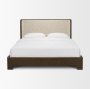 71741-ABC - Holden Upholstered King Bed | Shelter Headboard | Oatmeal Fabric Fabric
