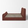 71739-ABC - Solene Upholstered King Bed w/ Footbed | Curved Headboard | Burgundy Fabric