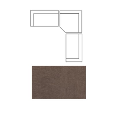 718201-C - Warner Channel 3 Piece Sofa Set w/Corner Piece