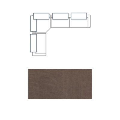 718202-D - Warner Channel 3 Piece Sofa Set w/Corner Piece w/Back Cushions