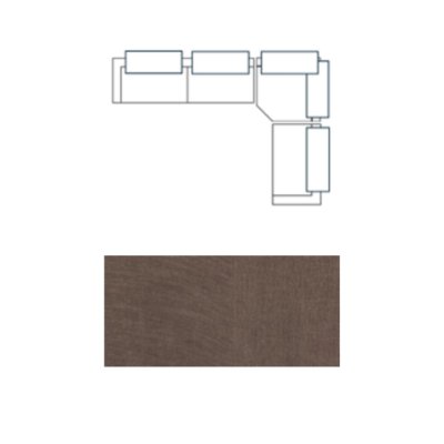 718202-E - Warner Channel 3 Piece Sofa Set w/Corner Piece w/Back Cushions