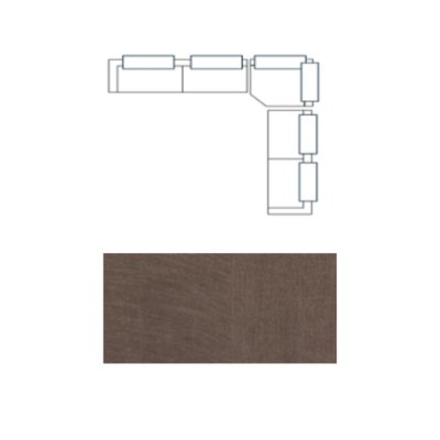 718202-F - Warner Channel 3 Piece Sofa Set w/Corner Piece w/Back Cushions