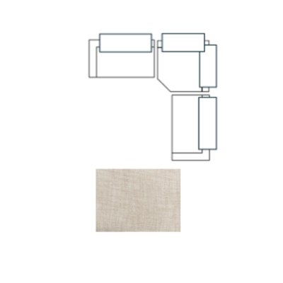 718232-C - Warner Channel 3 Piece Sofa Set w/Corner Piece w/Back Cushions