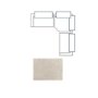 718232-C - Warner Channel 3 Piece Sofa Set w/Corner Piece w/Back Cushions