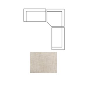 Warner Frame 3 Piece Sofa Set w/Corner Piece
