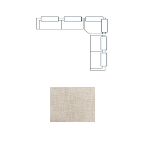 718232-F - Warner Channel 3 Piece Sofa Set w/Corner Piece w/Back Cushions