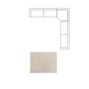 Warner Frame 3 Piece Sofa Set w/Corner Piece