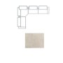 718232-D - Warner Channel 3 Piece Sofa Set w/Corner Piece w/Back Cushions
