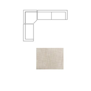 Warner Frame 3 Piece Sofa Set w/Corner Piece
