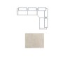 718232-E - Warner Channel 3 Piece Sofa Set w/Corner Piece w/Back Cushions
