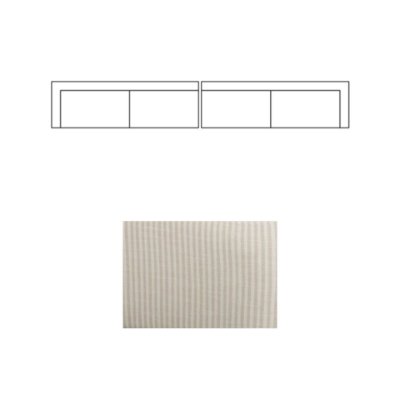 718221-B - Warner Stripe 2 Piece Long Sofa Set