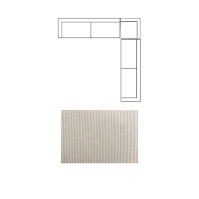 718221-J - Warner Channel 3 Piece Sofa Set w/S Corner Piece