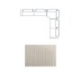 718222-F - Warner Stripe 3 Piece Sofa Set w/Corner Piece w/Back Cushions