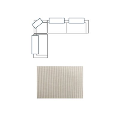 718222-H - Warner Channel 3 Piece Sofa Set w/S Corner Piece w/Back Cushions