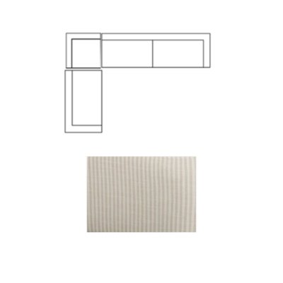 718221-H - Warner Channel 3 Piece Sofa Set w/S Corner Piece