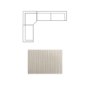 718221-D - Warner Stripe 3 Piece Sofa Set w/Corner Piece