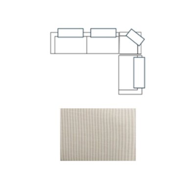 718222-I - Warner Channel 3 Piece Sofa Set w/S Corner Piece w/Back Cushions