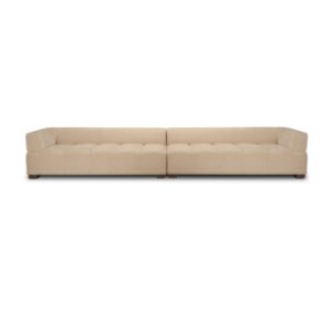 Warner Quilt 2 Piece Long Sofa Set