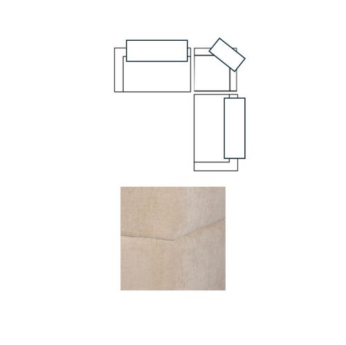 718212-G - Warner Quilt 3 Piece Sofa Set w/S Corner Piece w/Back Cushions