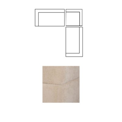 718211-G - Warner Quilt 3 Piece Sofa Set w/S Corner Piece