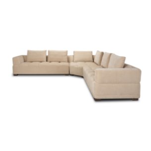 Warner Quilt 3 Piece Sofa Set w/Corner Piece w/Back Cushions