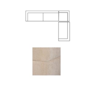 Warner Quilt 3 Piece Sofa Set w/S Corner Piece
