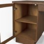 71718-AB - Winsford Two-Tone Oak Writing Desk w/ Glass Doors