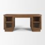 71718-AB - Winsford Two-Tone Oak Writing Desk w/ Glass Doors