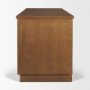 71718-AB - Winsford Two-Tone Oak Writing Desk w/ Glass Doors