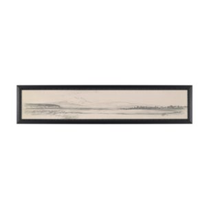 Landscape in Graphite No.1 by Mercana Studio Textured Framed Artwork Matted